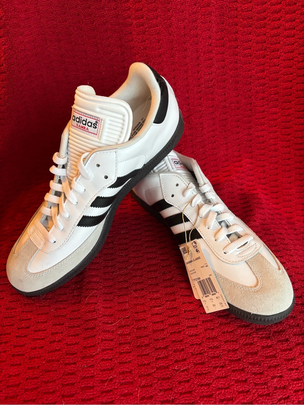 adidas Samba White and Black Low-Top Sneakers- NWT